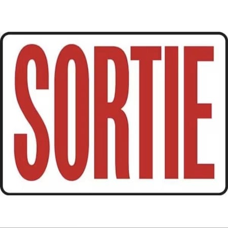 Accuform Exit Sign, Adhesive Poly, 14 in W, 10 in H FRMEXT906VS